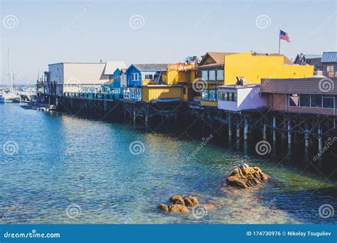 View of Monterey Old Fisherman`s Wharf, Monterey County, California ...