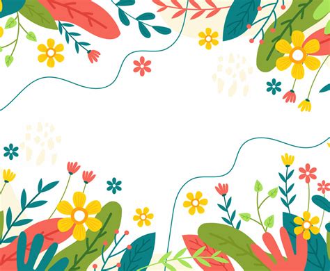 Spring Flower Border Background Vector Art & Graphics | freevector.com