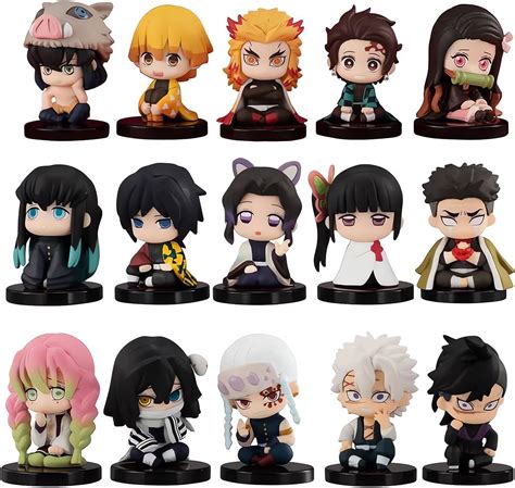 Buy kozrlib 15 Pcs Demon Figure Anime Action Figures Q Version Model ...
