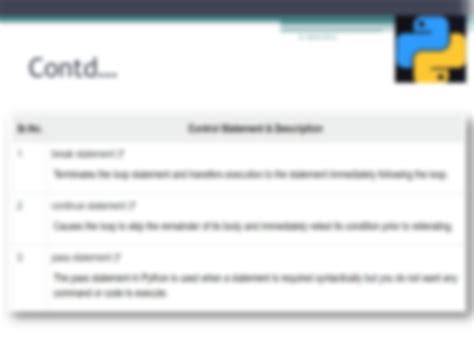Image result for Loop Control Statements in Python