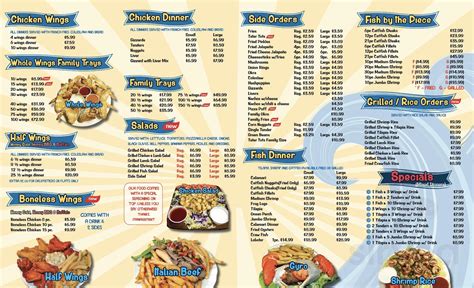 Menu for Ocean's Fish & Chicken in Pine Bluff, AK | Sirved