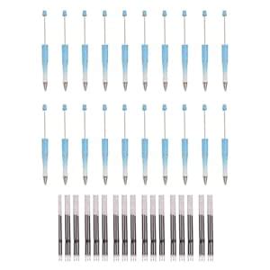 LOOM TREE® 20Pcs Beadable Pen 1.0mm Bead Ballpoint Pen for Classroom ...