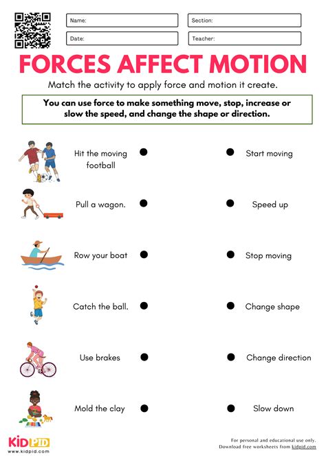 Forces & Machines Worksheet For Grade 2 - Kidpid