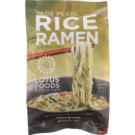 Lotus Foods Ramen - Organic - Jade Pearl Rice - With Miso Soup - 2.8 Oz ...