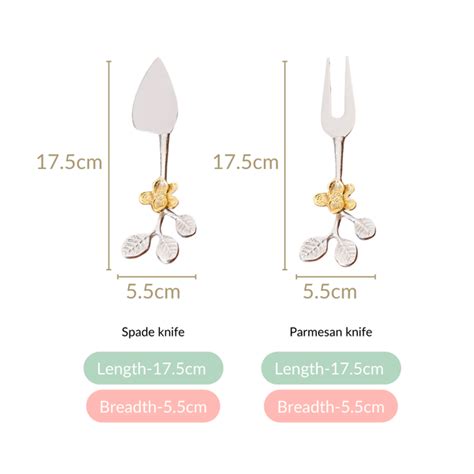 Rose Bloom Cheese Knife Set Of 2 Online - Premium Cheese Knife | Nestasia