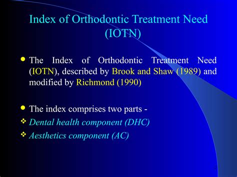 Index of Orthodontic Treatment Need (IOTN) | PPT