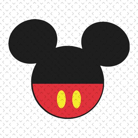 Mickey Mouse Head Outline With Pants Free Mickey Head Silhouette