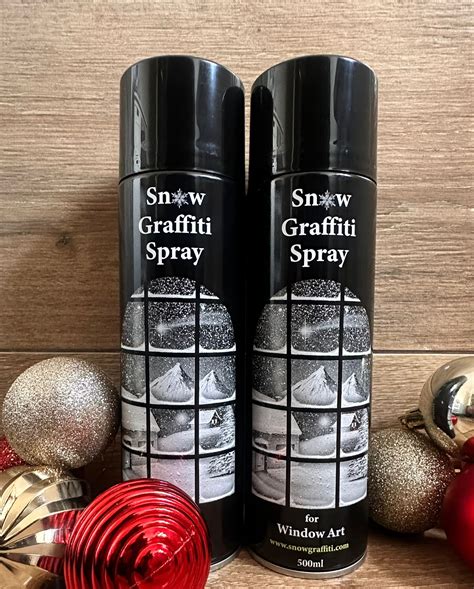 Snow Spray White - 2 x 500ml Snow Graffiti Spray Can - OFFER!