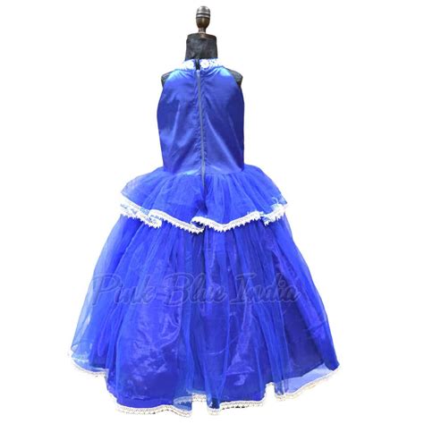 Blue Color Halter Neck Party Dress for Baby Girl Online