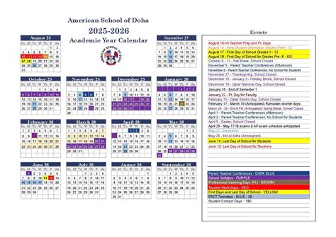 ASD Calendar Published Version - American School of Doha ...