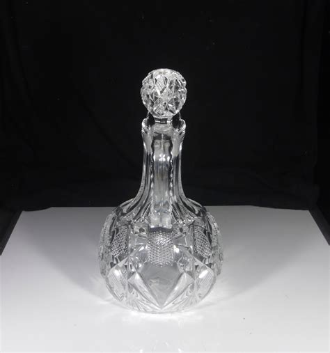 Early American Pressed Glass Decanter, United States Glass Co, US Glass ...