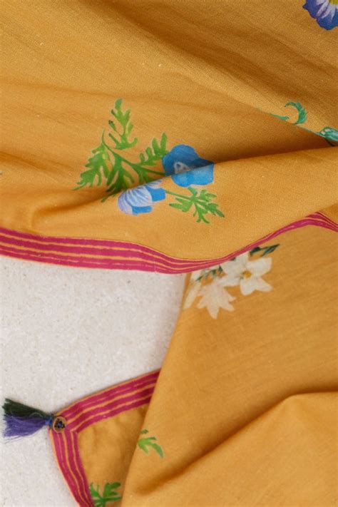Roza Pret - Marigold Mango Stole - Elahe