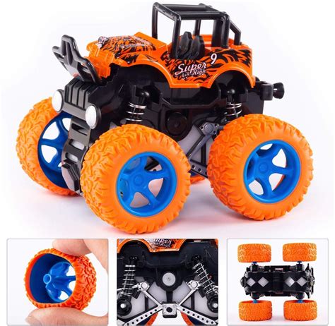 Toyshine Friction Powered Rock Crawler Mini Car Toys for Kids, Stunt C