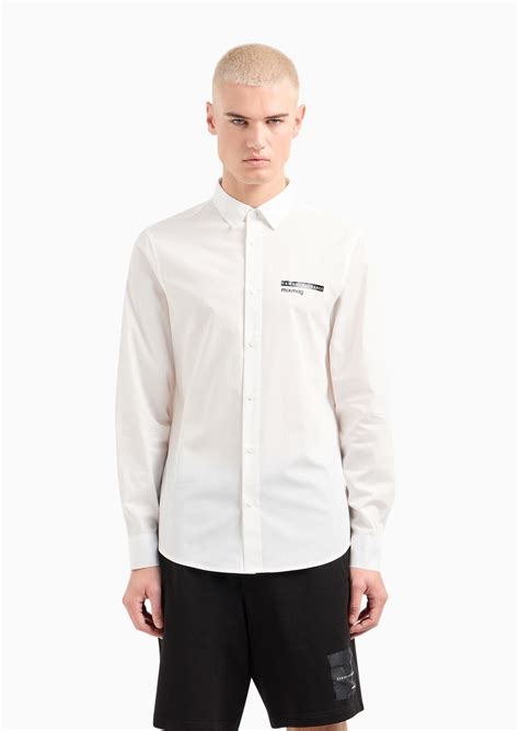 Mix Mag White Regular Fit Cotton Shirt