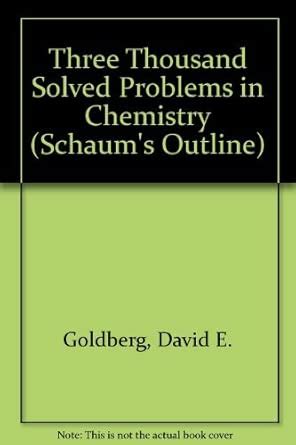 Buy Three Thousand Solved Problems in Chemistry (Schaum's Outline S ...