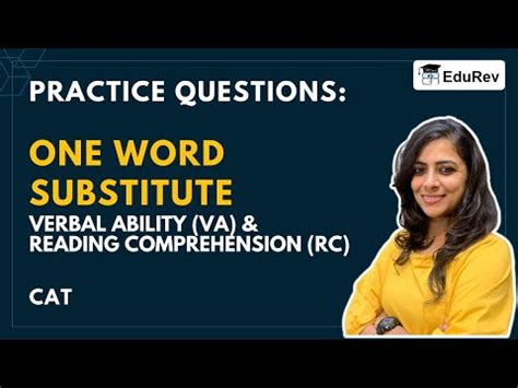 Practice Questions: One Word Substitute Video Lecture - English ...