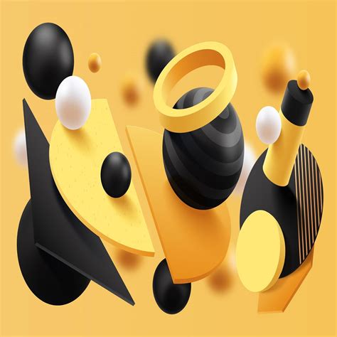 3d geometrical shapes background - MasterBundles