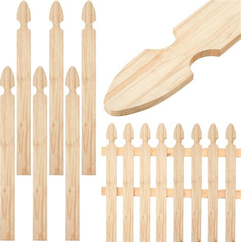 Amazon.com : Landical 6 Pack Wood Garden Picket Fence Panels 42" H x 3. ...