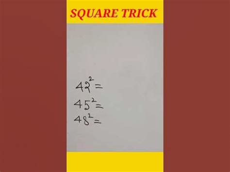 Image result for Square Numbers Tricks