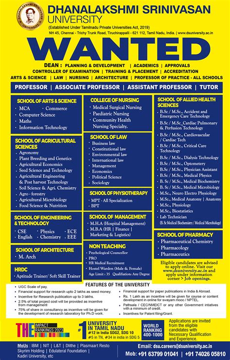 Dhanalakshmi Srinivasan University | Samayapuram, Tiruchirappalli - 621 112