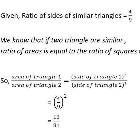 Areas of two similar triangles are is the ratio 4:9, then sides of ...