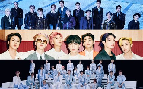 Ranking of the most popular K-pop boy groups according to their album ...