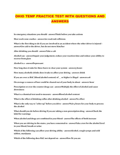 OHIO TEMP PRACTICE TEST WITH QUESTIONS AND ANSWERS - Scholarfriends