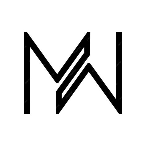 Premium Vector | Mw initial letter logo