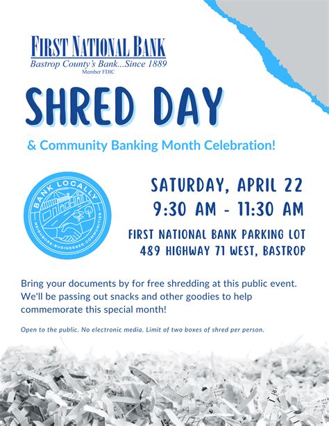 FNB Annual Shred Day | First National Bank of Bastrop