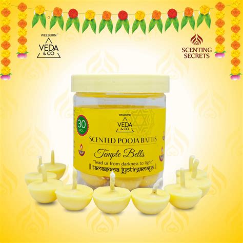 Temple Bells flavored Scented Pooja battis by Veda & Co