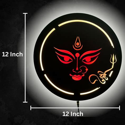 Maa Durga Neon LED Wall Decor Light - Spiritual and Stylish