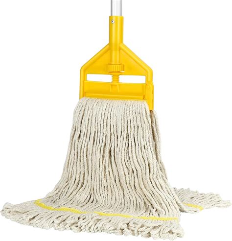 Commercial Mop Heavy Duty Industrial Cotton Mop with Long Handle,Looped ...