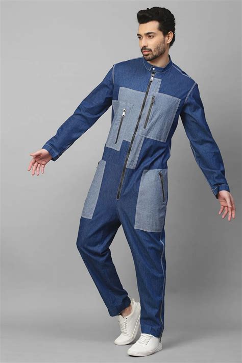 Two tone denim zippered jumpsuit / overall. – HTKD Apparels Private Limited