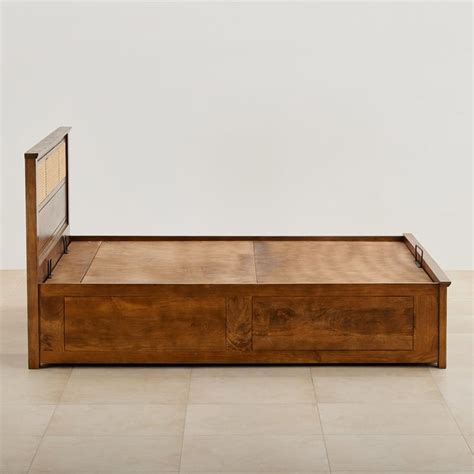 Buy Adana Ziva Queen Bed with Hydraulic Storage - Brown from Home ...