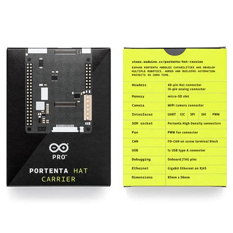 ASX00049 Arduino Portenta Hat Carrier - 40-Pin GPIO, CAN FD