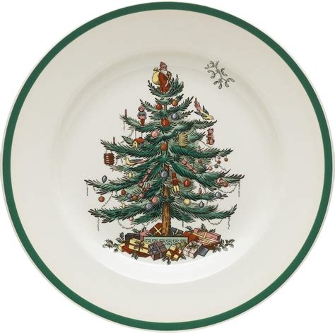 Spode Christmas Tree Dinner Plate England # S3324-A2: Amazon.co.uk ...