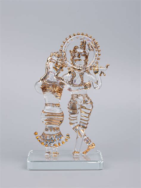 Shop 7-Inch Radha Krishna Glass Statue | Timeless Beauty