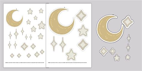 Celestial-Themed Stars and Moon Cut-Outs