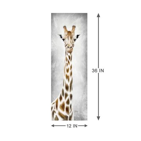 Geri The Giraffe Canvas Wall Art, 12x36