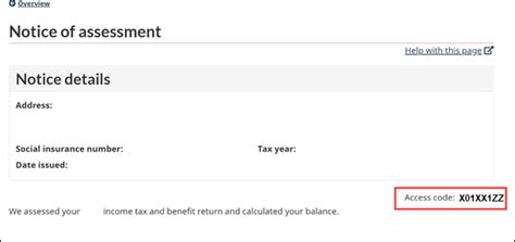 Image result for CRA NETFILE Access Code Notice of Assessment