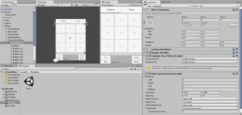 Grid Layout in Unity 的图像结果