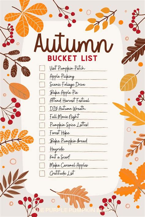 Autumn Bucket List—101 Things To Do In Autumn! Fall Bucket List