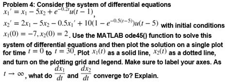 Image result for How to Solve 4 First Order Differential Equations Using Ode45 On MATLAB