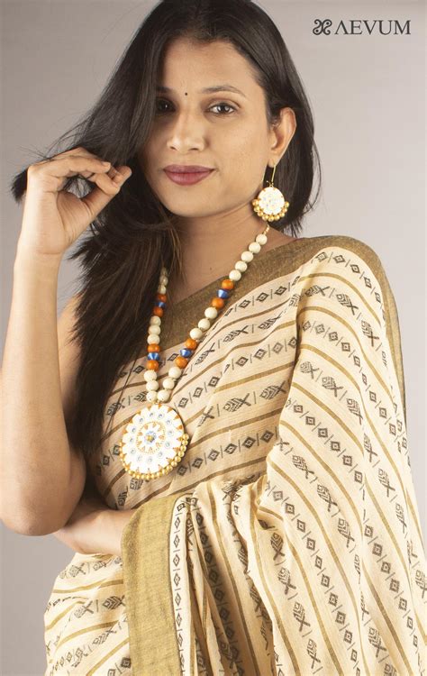 Hand Painted Terracotta Necklace Set - 9746 – AEVUM