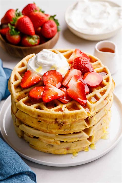 Fluffy Strawberry Waffles Recipe | All Things Mamma