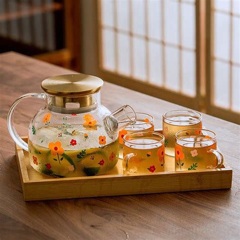 Florid Glass Teapot Online - Premium Kettle | Nestasia