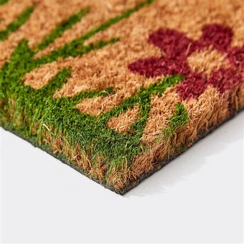 Buy Stencila Coir Floral Print Doormat - 70x30cm from Home Centre at ...