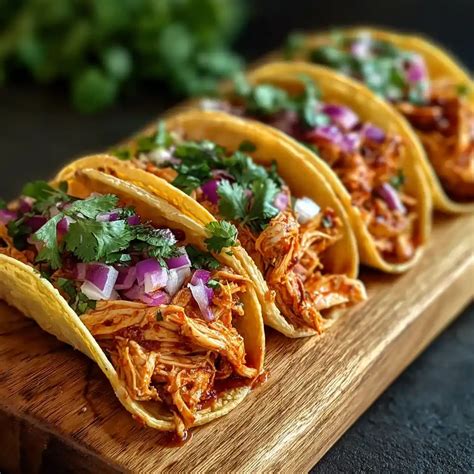 Pulled Chicken Tacos | Easy Quick & Delicious Mexican Dinner