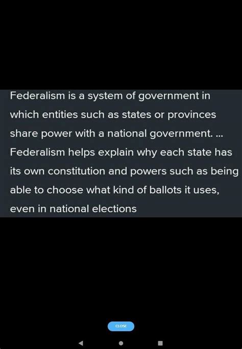 what is federalism?(long answer) - Brainly.in