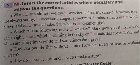 insert correct articles where necessary and answer the questions. дам ...